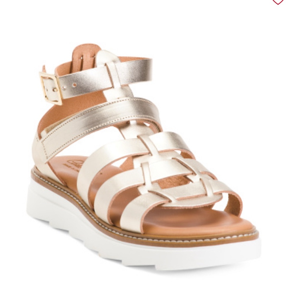 Carlo Pera. Leather Gladiator Strappy Sandals. Size 8.5